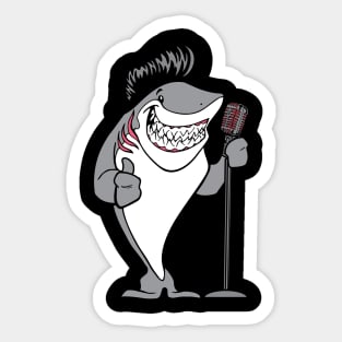 Shark 50's Rock and Roll Singer Sticker